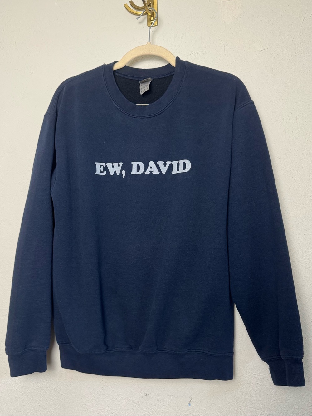 Schitts Creek Ew David Navy Blue Crewneck‎ Sweatshirt